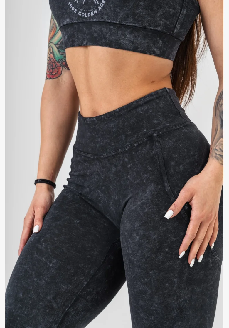 NEBBIA • NEBBIA Washed fitness leggings with high waist GYM WARRIOR • Nebshop.cz
