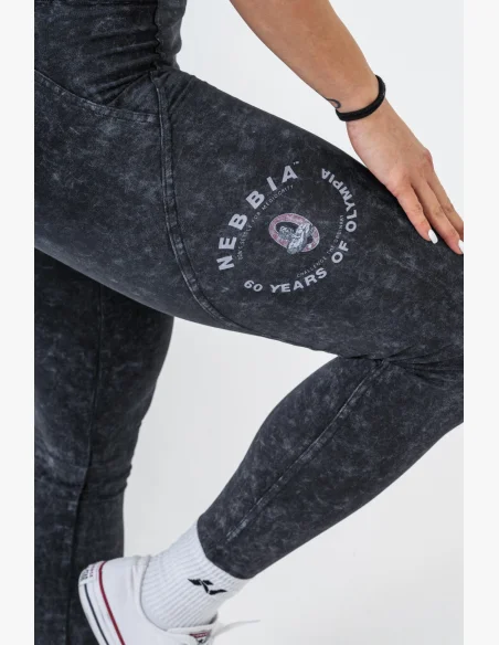 NEBBIA • NEBBIA Washed fitness leggings with high waist GYM WARRIOR • Nebshop.cz