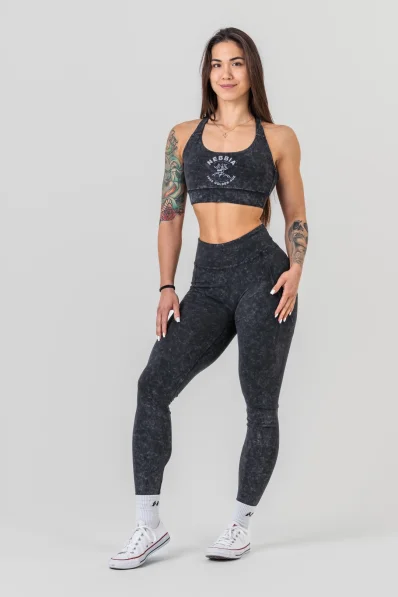 NEBBIA • NEBBIA Washed sports bra with medium support GOLDEN AGE • Nebshop.cz