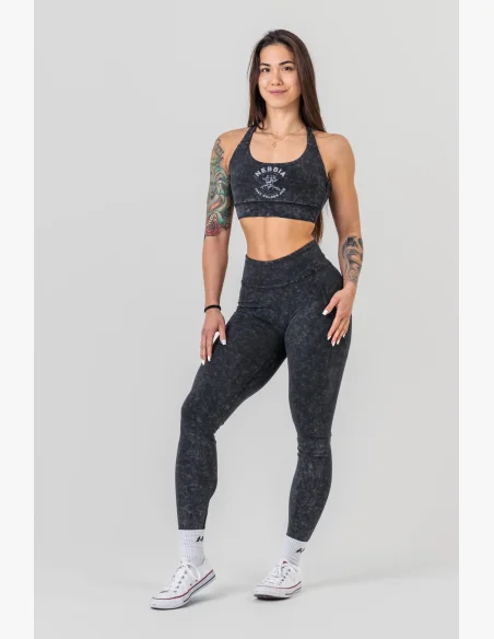NEBBIA • NEBBIA Washed sports bra with medium support GOLDEN AGE • Nebshop.cz
