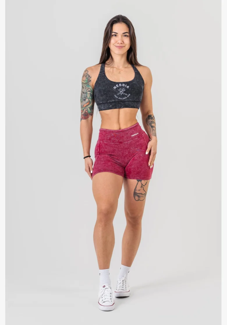 NEBBIA • NEBBIA Washed sports bra with medium support GOLDEN AGE • Nebshop.cz