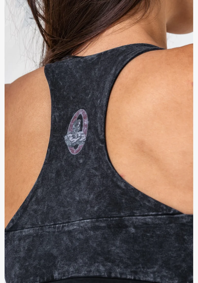NEBBIA • NEBBIA Washed sports bra with medium support GOLDEN AGE • Nebshop.cz