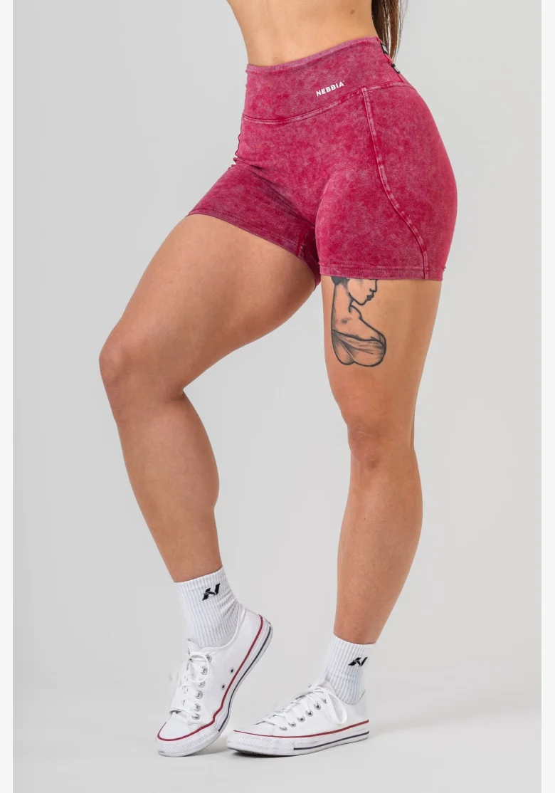 NEBBIA • NEBBIA Washed high-waisted leg shorts HERITAGE • Nebshop.cz