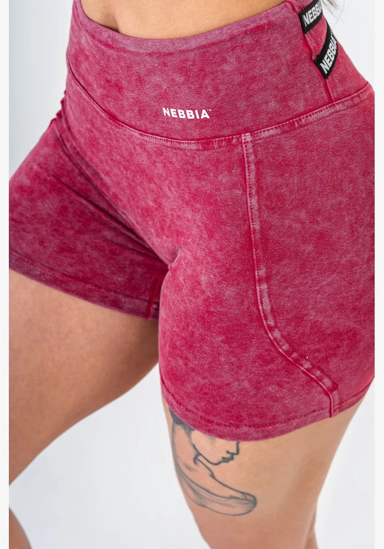 NEBBIA • NEBBIA Washed high-waisted leg shorts HERITAGE • Nebshop.cz