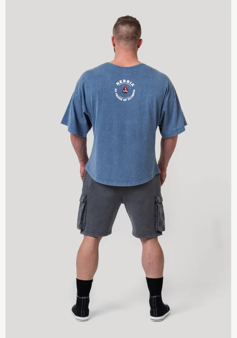 NEBBIA • NEBBIA Washed cotton rag top GOLDEN AGE blue • Nebshop.cz