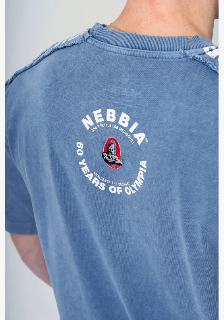 NEBBIA • NEBBIA Washed oversized t-shirt GOLDEN AGE blue • Nebshop.cz