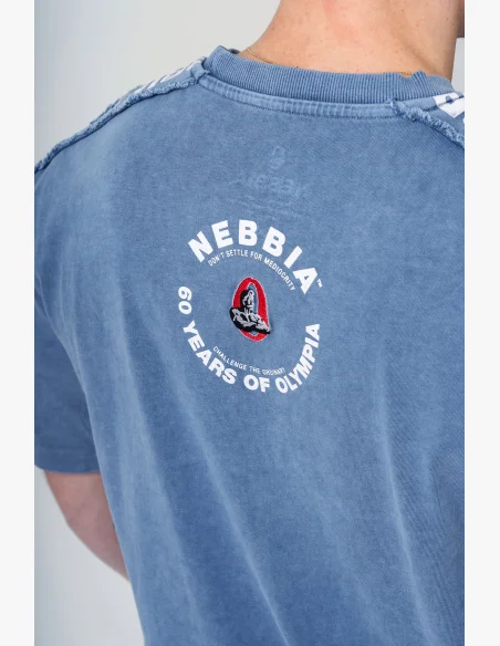 NEBBIA • NEBBIA Washed oversized t-shirt GOLDEN AGE blue • Nebshop.cz