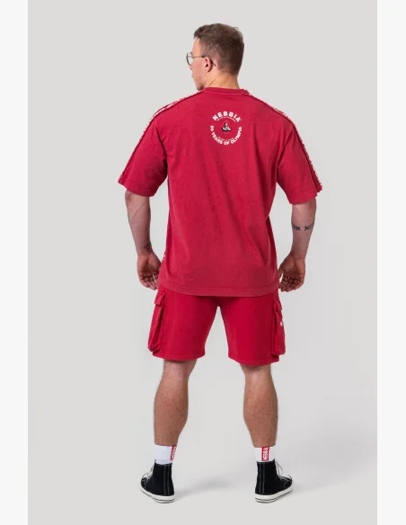 NEBBIA • NEBBIA Washed oversized T-shirt GOLDEN AGE red • Nebshop.cz