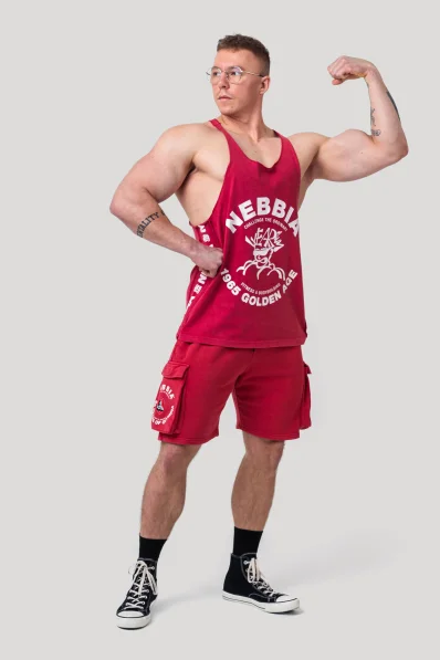 NEBBIA • NEBBIA Washed muscle back stringer GOLDEN AGE grey • Nebshop.cz 2