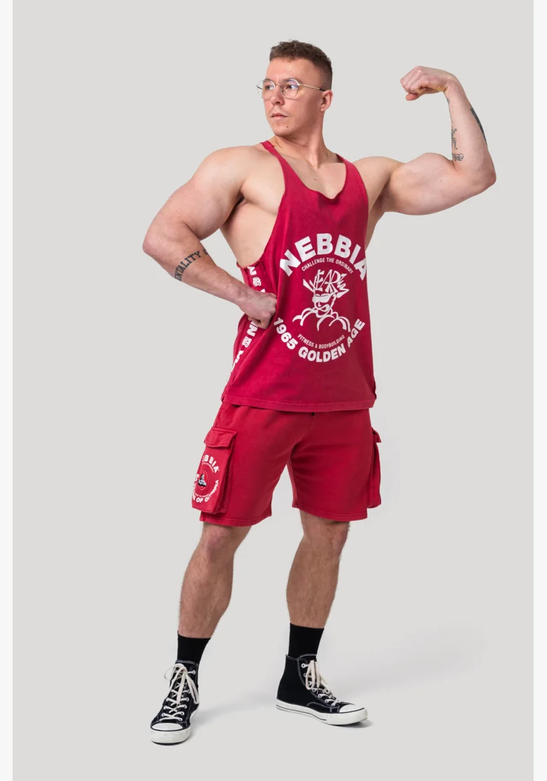 NEBBIA • NEBBIA Washed muscle back stringer GOLDEN AGE grey • Nebshop.cz