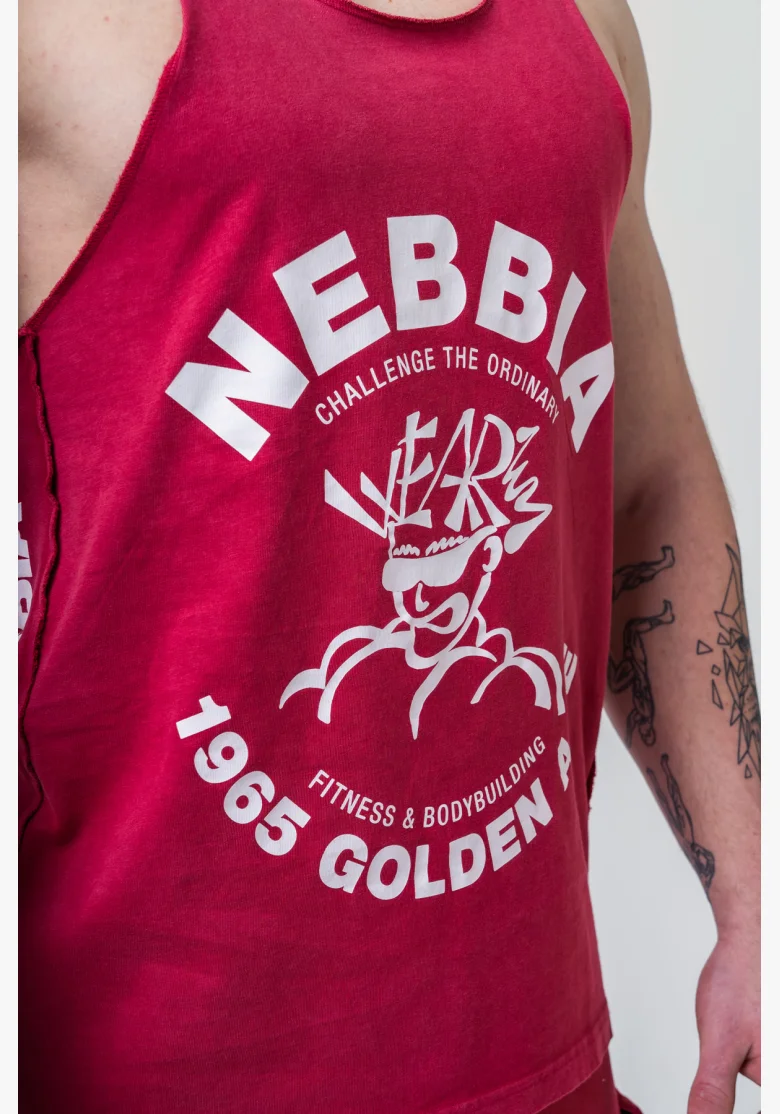 NEBBIA • NEBBIA Washed muscle back stringer GOLDEN AGE grey • Nebshop.cz