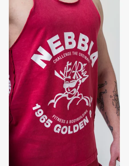 NEBBIA • NEBBIA Washed muscle back stringer GOLDEN AGE grey • Nebshop.cz