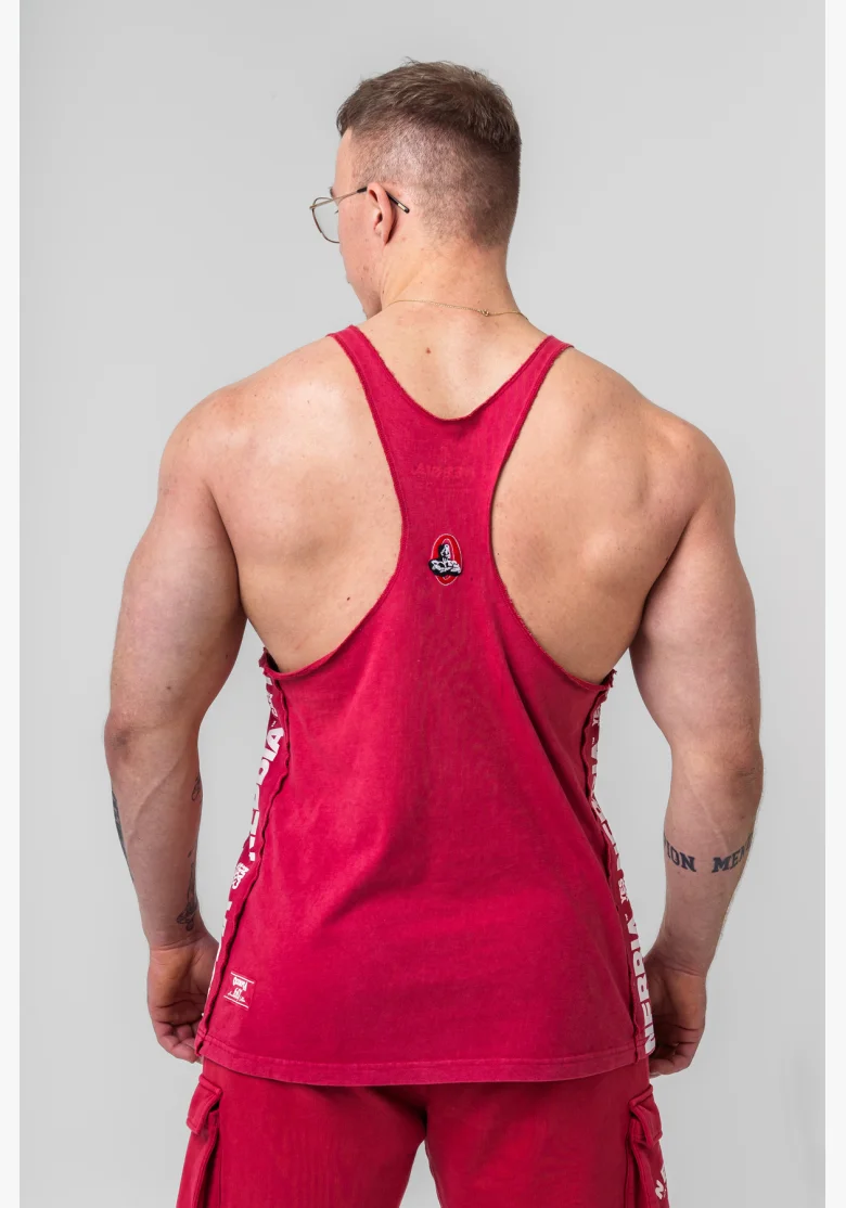 NEBBIA • NEBBIA Washed muscle back stringer GOLDEN AGE grey • Nebshop.cz
