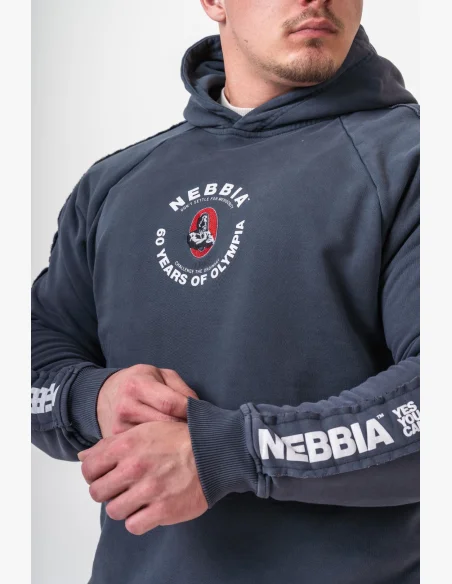 NEBBIA • NEBBIA Washed hoodie HERITAGE black • Nebshop.cz