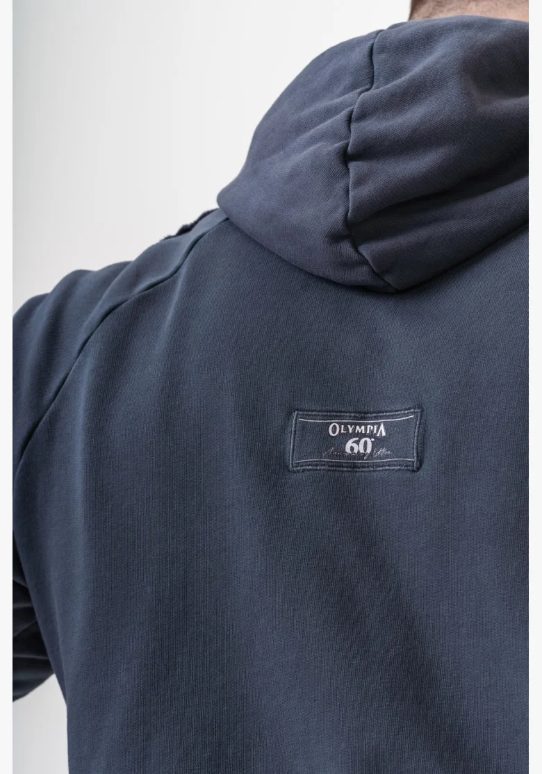 NEBBIA • NEBBIA Washed hoodie HERITAGE black • Nebshop.cz