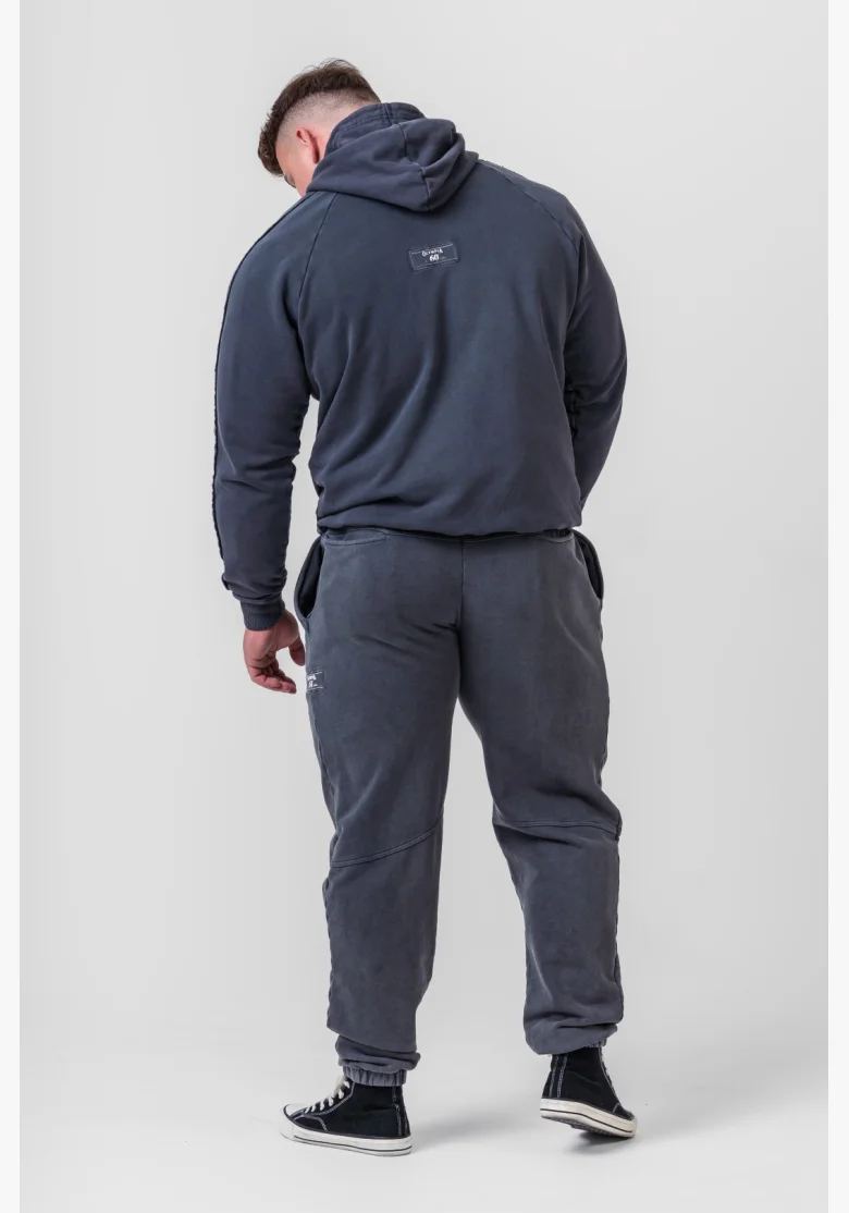NEBBIA • NEBBIA Washed hoodie HERITAGE black • Nebshop.cz