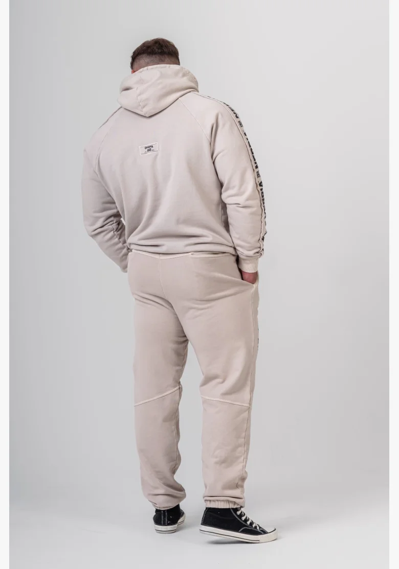 NEBBIA • NEBBIA Washed hoodie HERITAGE cream • Nebshop.cz