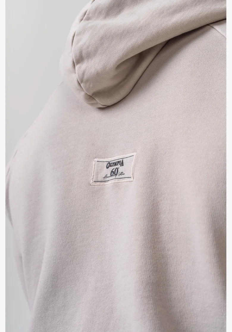 NEBBIA • NEBBIA Washed hoodie HERITAGE cream • Nebshop.cz