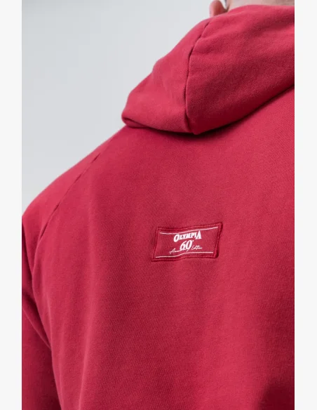 NEBBIA • NEBBIA Washed hoodie HERITAGE red • Nebshop.cz