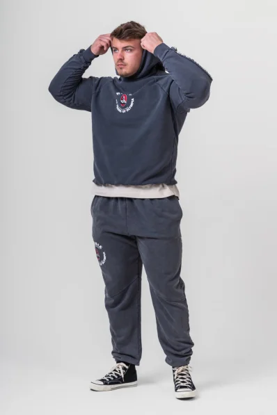 NEBBIA • NEBBIA Washed sweatpants with pockets LEGEND black • Nebshop.cz
