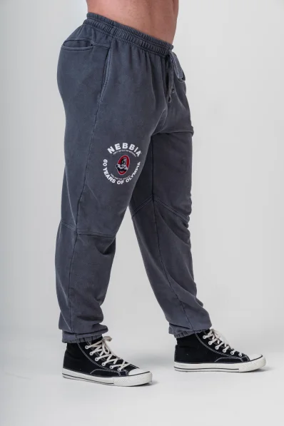 NEBBIA • NEBBIA Washed sweatpants with pockets LEGEND black • Nebshop.cz 2