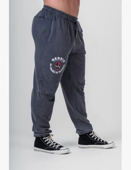 NEBBIA • NEBBIA Washed sweatpants with pockets LEGEND black • Nebshop.cz