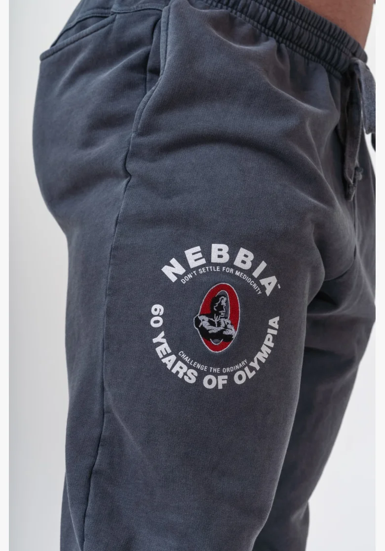 NEBBIA • NEBBIA Washed sweatpants with pockets LEGEND black • Nebshop.cz