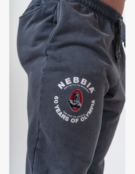 NEBBIA • NEBBIA Washed sweatpants with pockets LEGEND black • Nebshop.cz