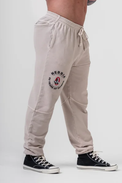 NEBBIA • NEBBIA Washed sweatpants with pockets LEGEND cream • Nebshop.cz 2
