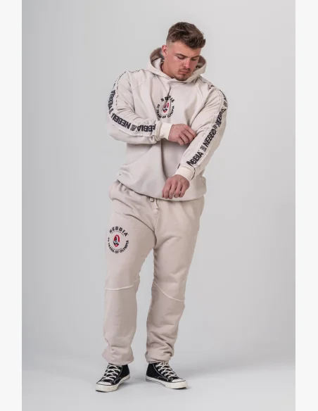 NEBBIA • NEBBIA Washed sweatpants with pockets LEGEND cream • Nebshop.cz