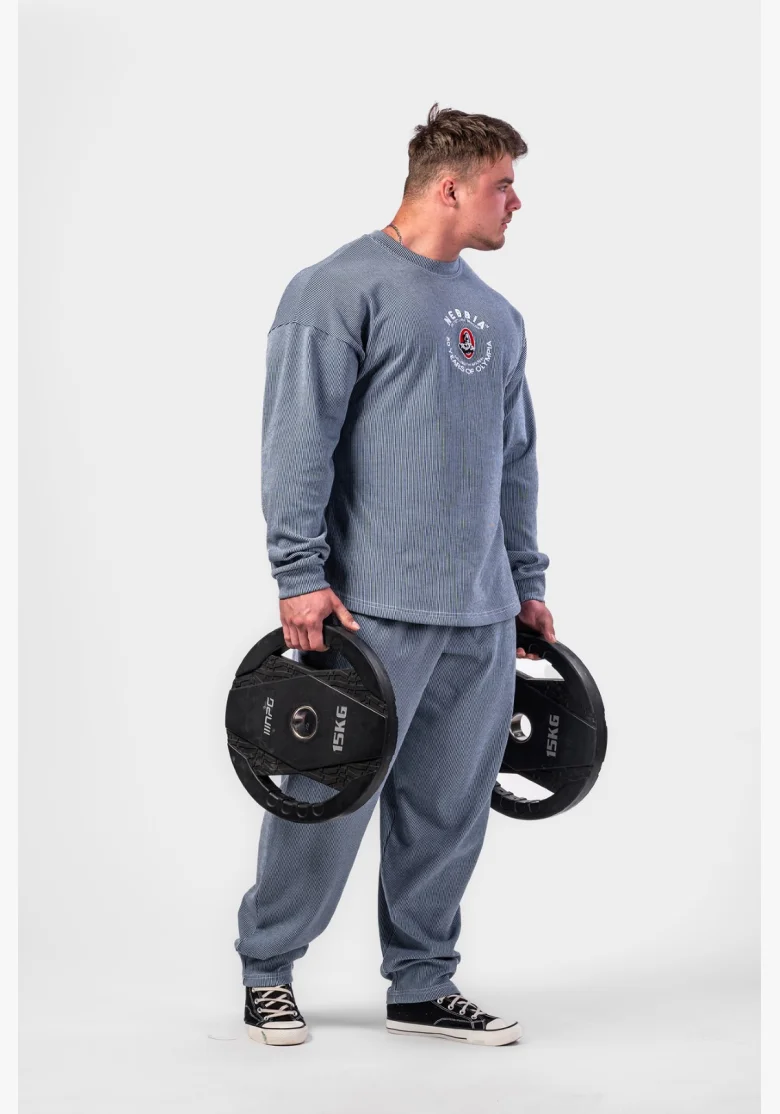 NEBBIA • NEBBIA Oversized sweatpants SIGNATURE blue • Nebshop.cz