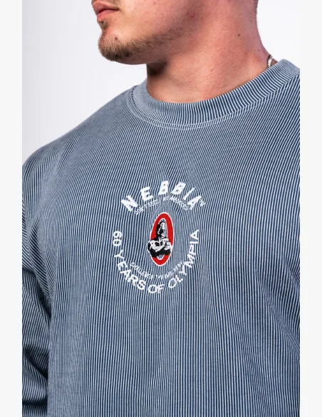 NEBBIA • NEBBIA Oversized hoodie without hood SIGNATURE blue • Nebshop.cz