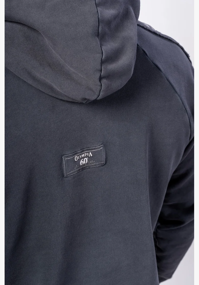 NEBBIA • NEBBIA Washed hoodie HERITAGE black • Nebshop.cz