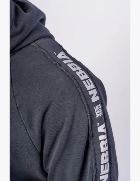 NEBBIA • NEBBIA Washed hoodie HERITAGE black • Nebshop.cz