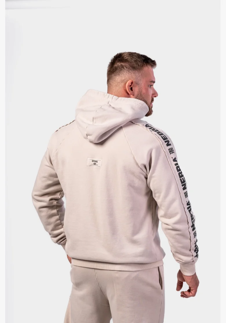 NEBBIA • NEBBIA Washed hoodie HERITAGE cream • Nebshop.cz