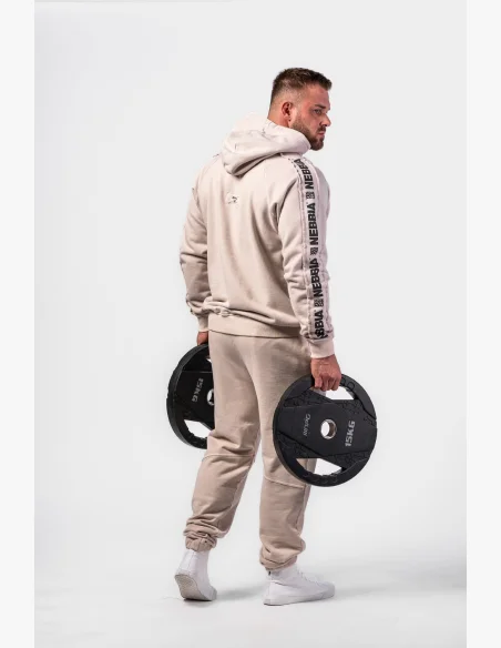 NEBBIA • NEBBIA Washed hoodie HERITAGE cream • Nebshop.cz