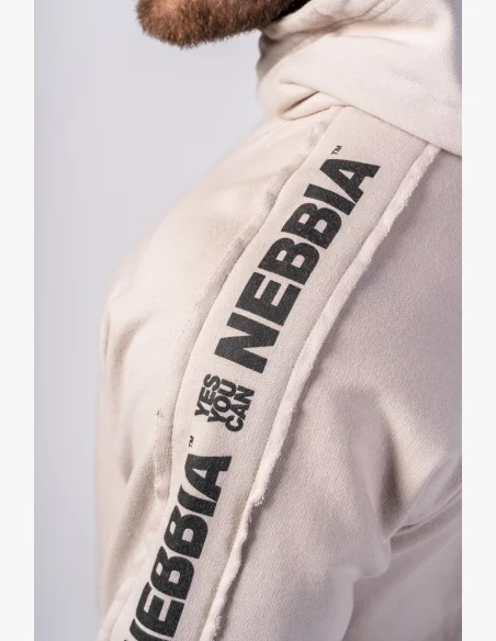 NEBBIA • NEBBIA Washed hoodie HERITAGE cream • Nebshop.cz