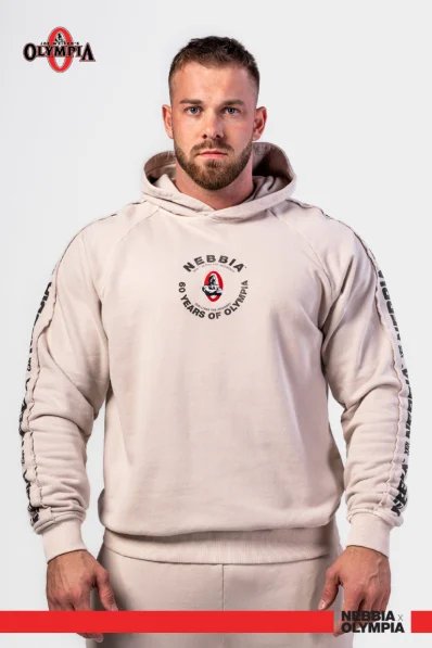 NEBBIA • NEBBIA Washed hoodie HERITAGE cream • Nebshop.cz
