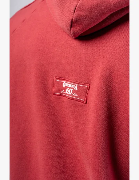 NEBBIA • NEBBIA Washed hoodie HERITAGE red • Nebshop.cz