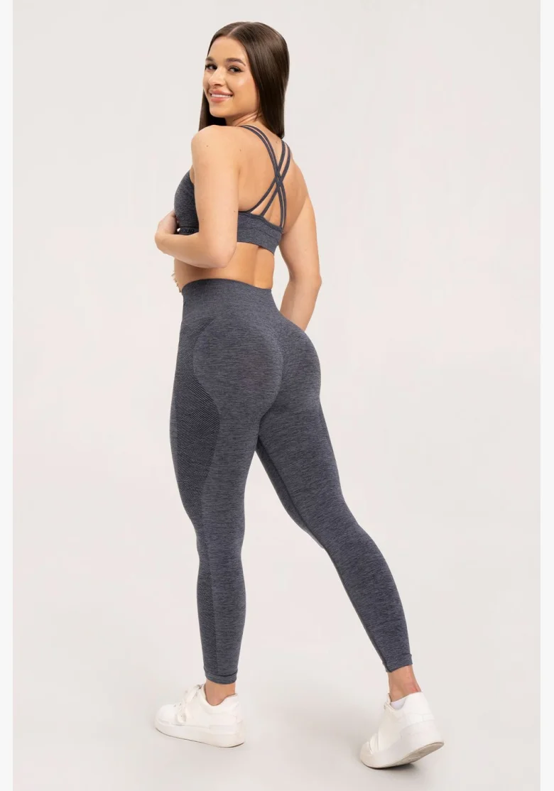Gym Glamour Seamless leggings without push-up effect Dark Grey • Nebshop.cz