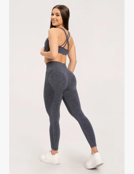Gym Glamour Seamless leggings without push-up effect Dark Grey • Nebshop.cz