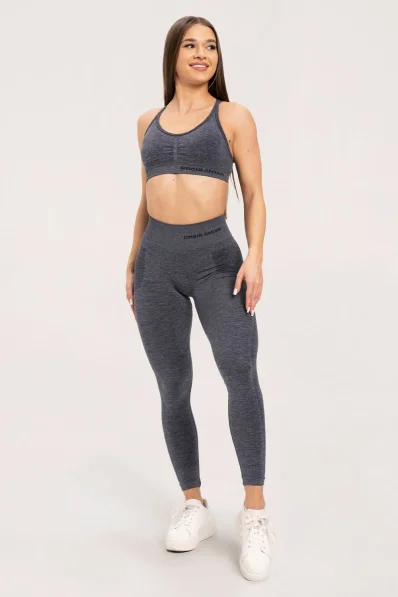 Gym Glamour Seamless leggings without push-up effect Dark Grey • Nebshop.cz