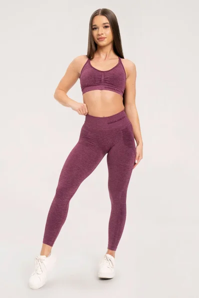 Gym Glamour Seamless leggings without push-up effect Cherry • Nebshop.cz