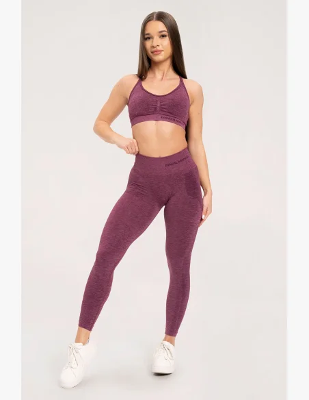 Gym Glamour Seamless leggings without push-up effect Cherry • Nebshop.cz