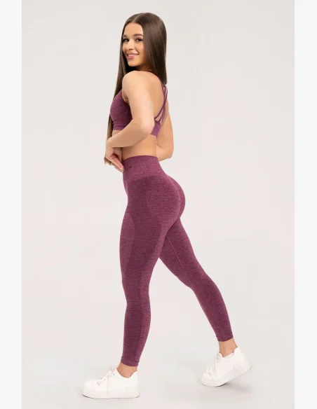 Gym Glamour Seamless leggings without push-up effect Cherry • Nebshop.cz