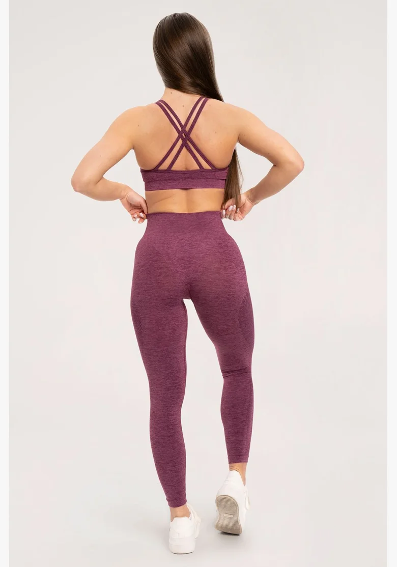 Gym Glamour Seamless leggings without push-up effect Cherry • Nebshop.cz
