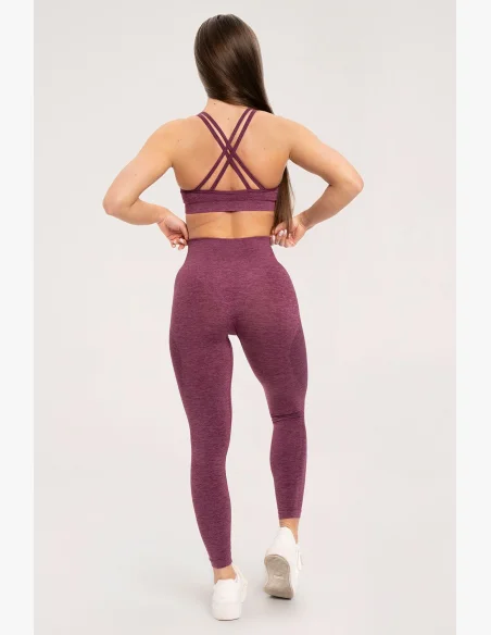 Gym Glamour Seamless leggings without push-up effect Cherry • Nebshop.cz