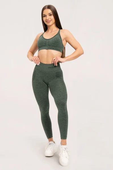 Gym Glamour Seamless leggings without push-up effect Green • Nebshop.cz