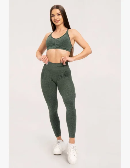Gym Glamour Seamless leggings without push-up effect Green • Nebshop.cz