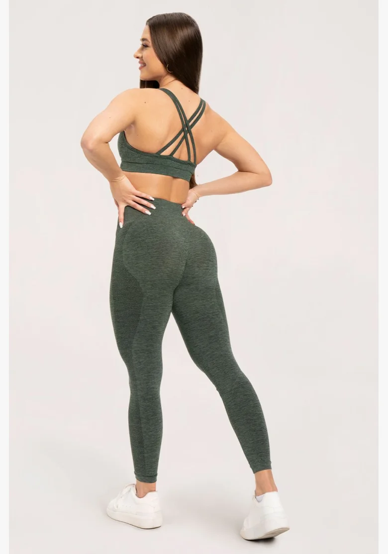Gym Glamour Seamless leggings without push-up effect Green • Nebshop.cz